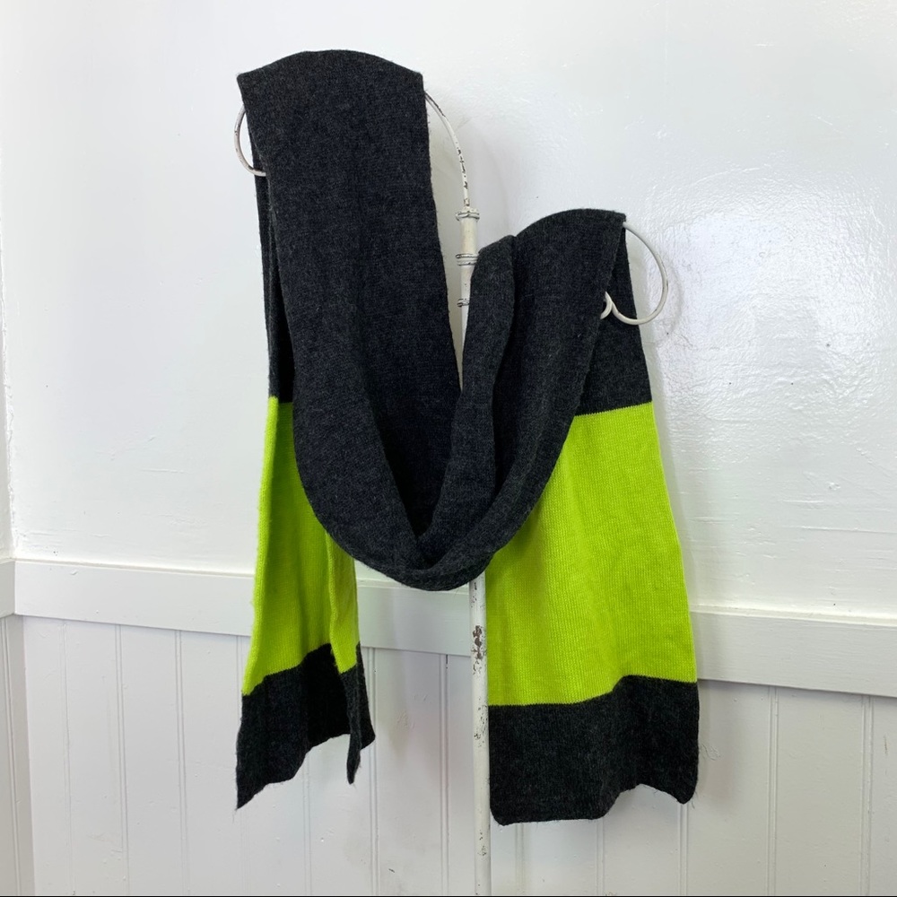 Target Xhilaration Womens Neon Yellow & Grey Winter Scarf